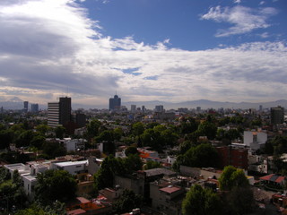 Obraz premium Mexico city views, volcanos. Popocatepl, Izztlazihuatl