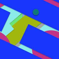 Flat material design - Creative vector trend seamless