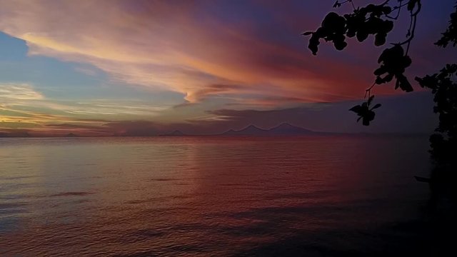 Aerial Drone footage of Papua New Guinea Sunrise