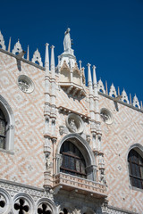 Fototapeta na wymiar Facade of Doge palace,Palazzo Ducale (Doge's Palace) in Venice, Italy