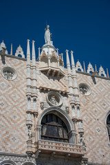 Facade of Doge palace,Palazzo Ducale (Doge's Palace) in Venice, Italy