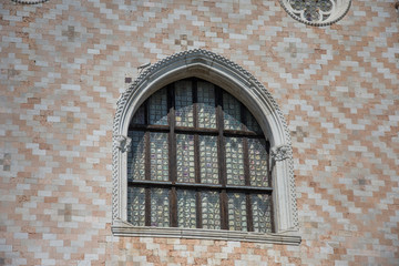 Architectural detail of  Doge's palace in Venice,ITALY,2019