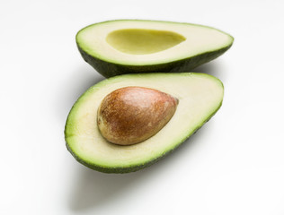 Avocado on white