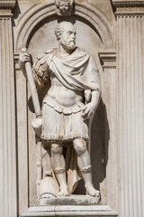 Obraz premium Palazzo Ducale, Doge's Palace, architectural details,Statue - Venice-Italy