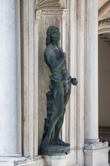 Fototapeta premium Courtyard of Doge`s Palace, or Palazzo Ducale., Venice , Italy,architectural details,Statue - 2019