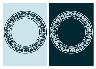 art nouveau vector frame vector pair line isolated