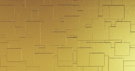 Abstract geometric rose golden backgroundfoil tiles texture seamless background 3D rendering