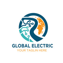 global circuit electric logo designs