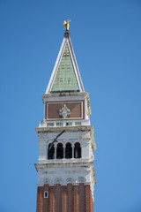 Fototapeta na wymiar Bell tower (Campanile) at St Mark square,Venice, Italy, 2019