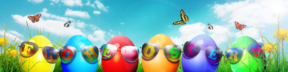 Fototapeta premium Frohe Ostern!