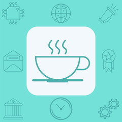 Coffee cup vector icon sign symbol