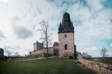 Obraz premium Batterieturm tower in the fortified wall of Bentheim castle, Germany, Lower Saxonia