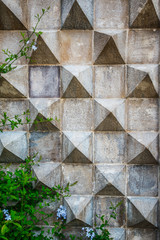 Wall pattern pyramid in shadow.