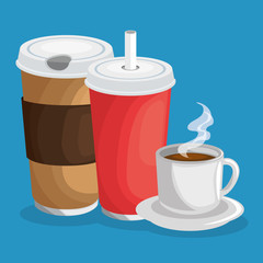 drinks icon over blue background