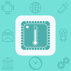 CPU vector icon sign symbol