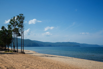 Fototapeta na wymiar Barguzinsky Bay of Lake Baikal