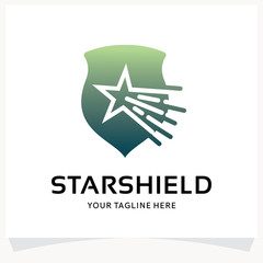 Star Shield Logo Design Template Inspiration