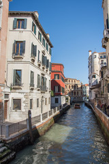 Venice Bridges and channels in Venice, Italy, march, 2019