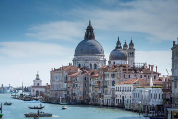 Naklejka premium Canal Grande and Basilica Santa Maria della Salute, Venice, Italy ,2019 