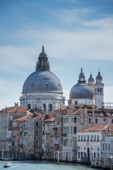 Fototapeta na wymiar Canal Grande and Basilica Santa Maria della Salute, Venice, Italy ,2019 