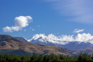 View of the countryside around Mount Hutt