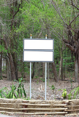 blank billboard at outdoor park with copy space for your text message