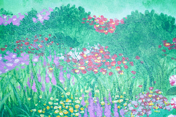 Flowers is a variety of colors in a beautiful natural background.