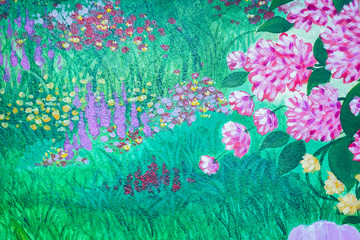 Flowers is a variety of colors in a beautiful natural background.