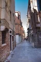 Fototapeta na wymiar Italia,Venezia, calle del forno ,2019,street, narrow passage