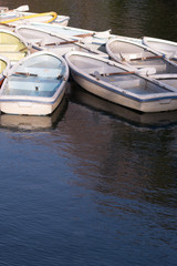 Fototapeta na wymiar Boats of the lake in the park