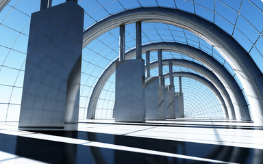 Fototapeta premium concept art of futuristic architectural environment 