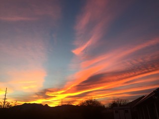 Arizona sunset in the mountains