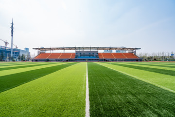 beautiful pattern of fresh green grass for football sport, football field, soccer field, team sport texture © MyCreative