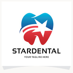Star Dental Logo Design Template Inspiration