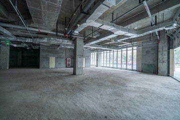 construction site building with cement material structure