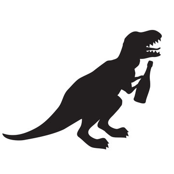 Party animal dinosaur silhouette image