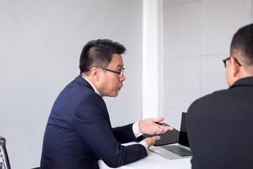 Asian business people in room meeting,Team group discussing together in conference at office