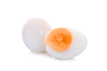 boiled egg isolated on white background