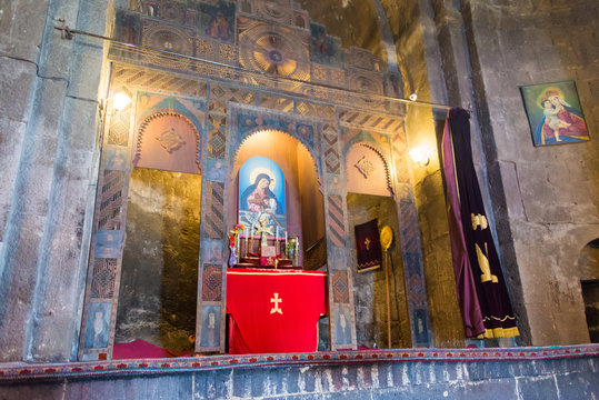 Sevan, Armenia - Jun 07 2018- Sevanavank Monastery. a famous Historic site in Sevan, Gegharkunik, Armenia.