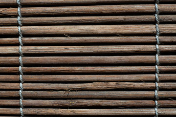 Old bamboo wood blind window texture, Abstract seamless background, Asian decorating home