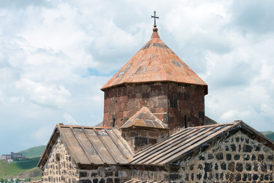 Sevan, Armenia - Jun 07 2018- Sevanavank Monastery. a famous Historic site in Sevan, Gegharkunik, Armenia.