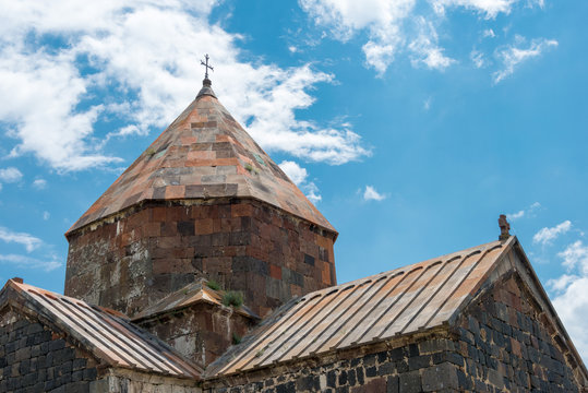 Sevan, Armenia - Jun 07 2018- Sevanavank Monastery. a famous Historic site in Sevan, Gegharkunik, Armenia.