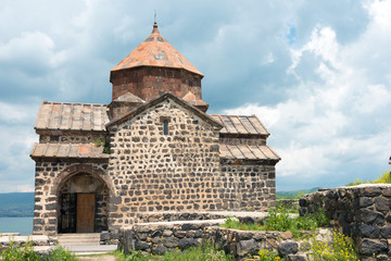 Sevan, Armenia - Jun 07 2018- Sevanavank Monastery. a famous Historic site in Sevan, Gegharkunik, Armenia.