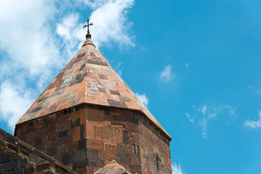 Sevan, Armenia - Jun 07 2018- Sevanavank Monastery. a famous Historic site in Sevan, Gegharkunik, Armenia.