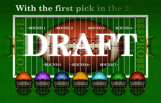 Illustrated Banner for Player Draft – American Football