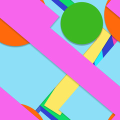 Flat material design - Creative vector trend seamless