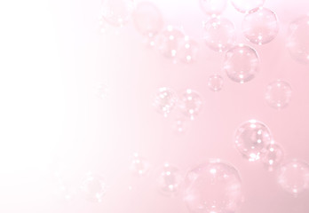 bubbles on pink background.