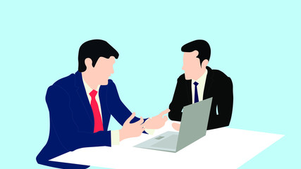 Business people meeting in the office is a good way to communication,vector illustration.