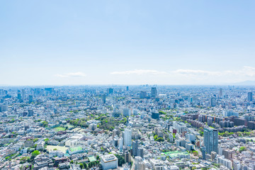 春の東京風景 Tokyo city skyline , Japan