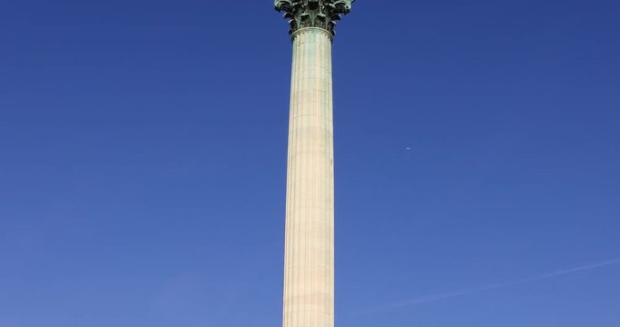 BUDAPEST, HUNGARY - JANUARY 17, 2019 : A view of Heroes Square